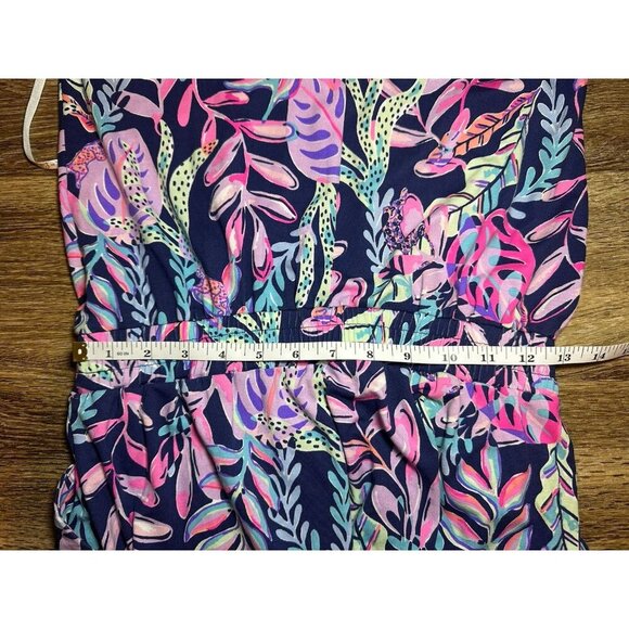 Lilly Pulitzer Wyota Jumpsuit Oyster Bay Navy Size Small Halter Neck Coastal - Picture 10 of 12
